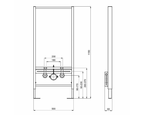 Инсталляция Aquatek Standart INSB-0000001 для биде Синяя