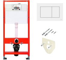 Инсталляция Tece Base 9400413 для подвесного унитаза с Белой кнопкой смыва