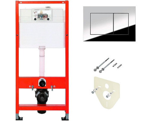 Инсталляция Tece Profil 9400412 для подвесного унитаза с кнопкой смыва Хром глянцевый