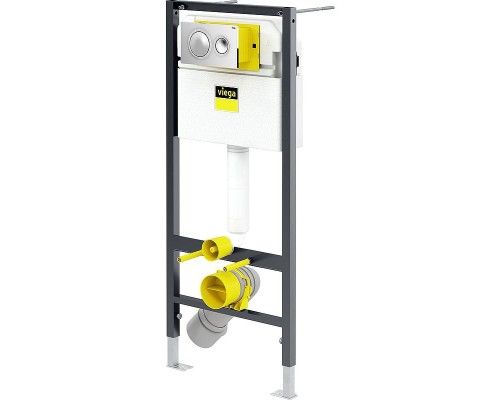 Инсталляция Viega Prevista Dry 792855 для подвесных унитазов с клавишей смыва Хром