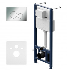 Инсталляция AM.PM Pro I012704.9051 для подвесного унитаза с клавишей смыва Хром