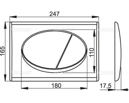 Инсталляция Alcaplast Sadromodul AM101/1120-3:1 RU M70-0001 для унитаза с Белой клавишей смыва