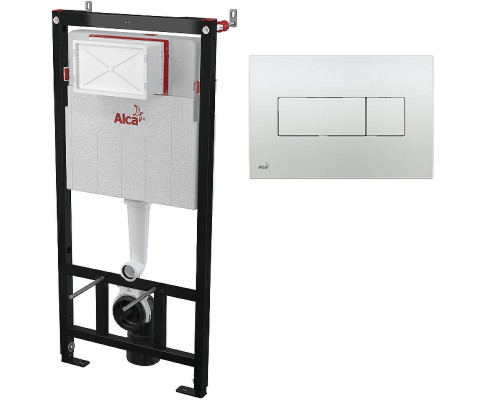 Инсталляция Alcaplast Sadromodul AM101/1120-3:1 RU M371-0001 для унитаза с клавишей смыва Хром гляннец