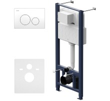 Инсталляция AM.PM Pro I012704.9001 для подвесного унитаза с клавишей смыва Белый глянец