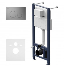 Инсталляция AM.PM Pro I012704.9031 для подвесного унитаза с клавишей смыва Никель матовый