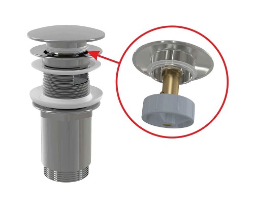 Донный клапан Alcaplast A392C click-clack Хром