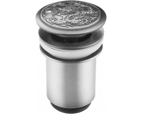 Донный клапан ZorG Antic AZR 1 SL click-clack Серебро