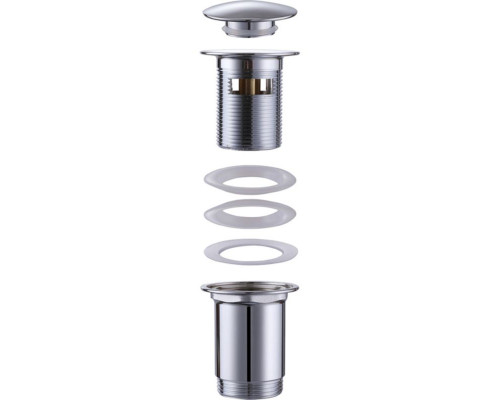 Донный клапан Abber AF0010 Click-Clack Хром