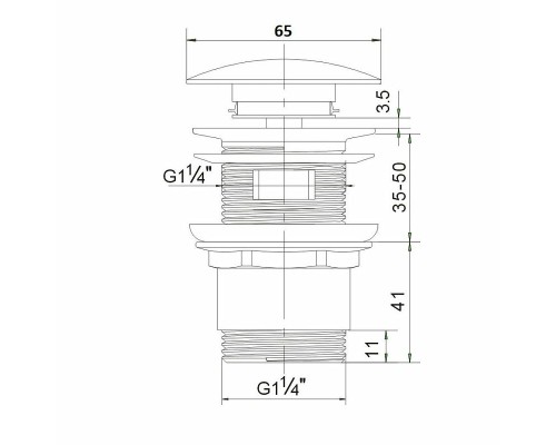 Донный клапан Orange X1-004br Бронза
