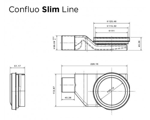 Душевой лоток Pestan Confluo Slim Line 650+ 13100027 с решеткой Хром матовый