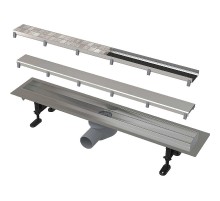 Душевой лоток Alcaplast Fit and Go AG071401850 (APZ13-DOUBLE9-850) с решеткой Хром / полая под плитку