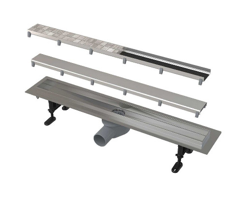 Душевой лоток Alcaplast Fit and Go AG071401950 (APZ13-DOUBLE9-950) с решеткой Хром / полая под плитку