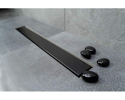 Душевой лоток Pestan Confluo Frameless Line 650 Black Matte 13701320 с решеткой Черный матовый / полая под плитку