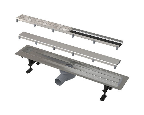 Душевой лоток Alcaplast Fit and Go AG071401650 (APZ13-DOUBLE9-650) с решеткой Хром