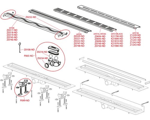 Душевой лоток Alcaplast Simple AG100201850 (APZ9-850M) с решеткой Хром