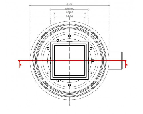 Душевой трап Pestan Confluo Standard 13702567 с двухсторонней решеткой Хром глянцевый / полая под плитку