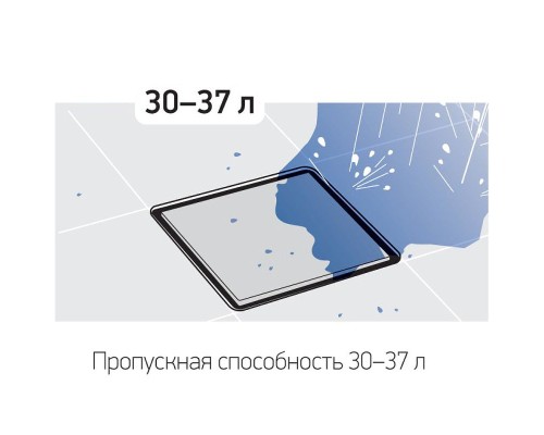 Душевой трап Paini 381AC с решеткой Черный матовый