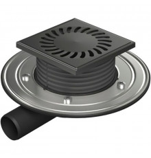 Душевой трап Paini 381AC с решеткой Черный матовый