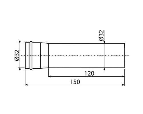 Удлинительная труба для сифона Alcaplast A4000 Хром