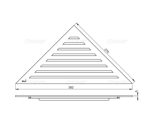 Решетка для душевого лотка Alcaplast LIFE Нержавеющая сталь