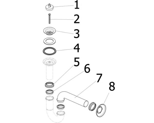Сифон для раковины Viega Sifon 5612 111298 Хром
