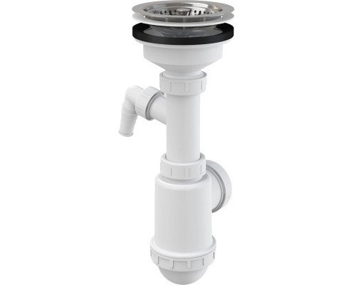 Сифон для кухонной мойки Alcaplast A446P-50/40 Полированная сталь