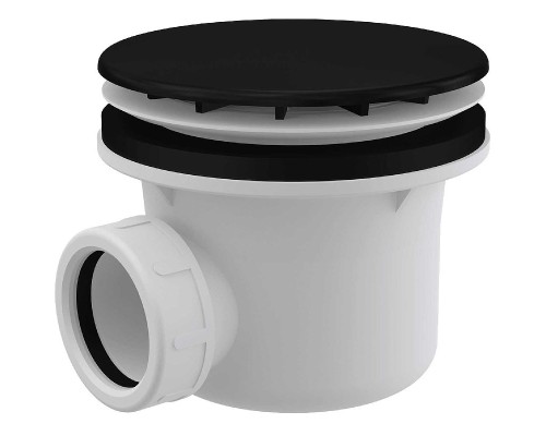 Сифон для душевого поддона Alcaplast A49BLACK Черный матовый