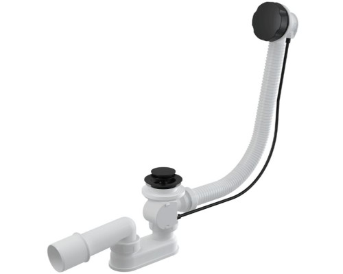 Слив-перелив Alcaplast A55BLACK полуавтомат Белый Черный матовый