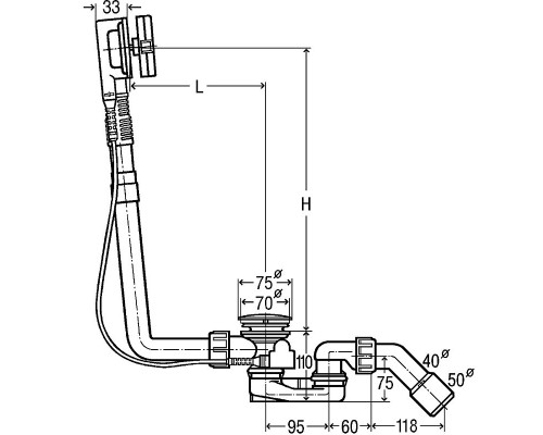 Слив-перелив Viega Multiplex 6162.45 полуавтомат 101909 Хром глянцевый