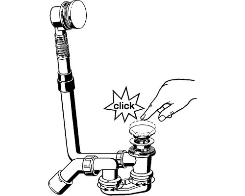 Слив-перелив Viega Sifon 6177.45 572853 click-clack Хром