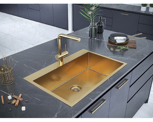 Кухонная мойка Paulmark Saar 75 PM807551-BG Брашированное золото