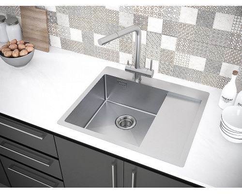 Кухонная мойка Paulmark Alster 59 PM825951-BSL Брашированная сталь