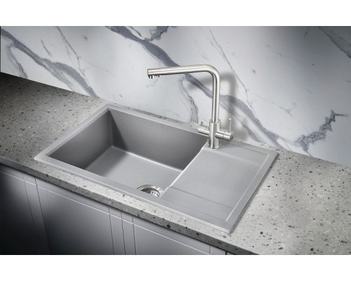 Кухонная мойка Milacio Navarra 78 Cuarzo MC.77053 Серый металлик