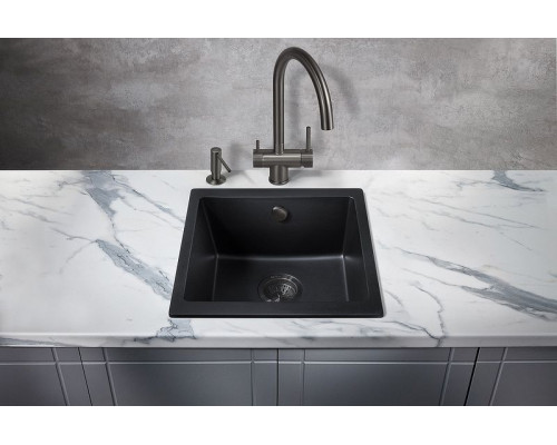 Кухонная мойка Milacio Leon 45 Cuarzo MC.77091 Черная матовая