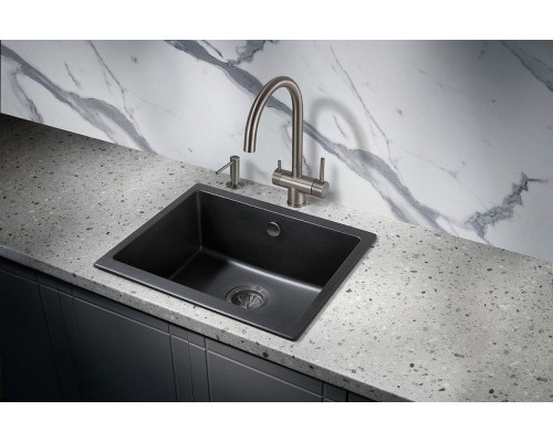 Кухонная мойка Milacio Leon 55 Cuarzo MC.77081 Черная матовая