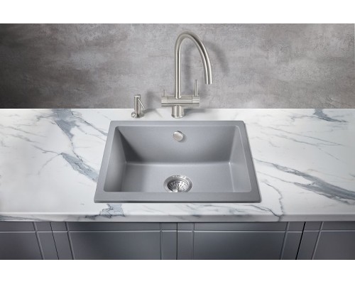 Кухонная мойка Milacio Leon 55 Cuarzo MC.77083 Серый металлик