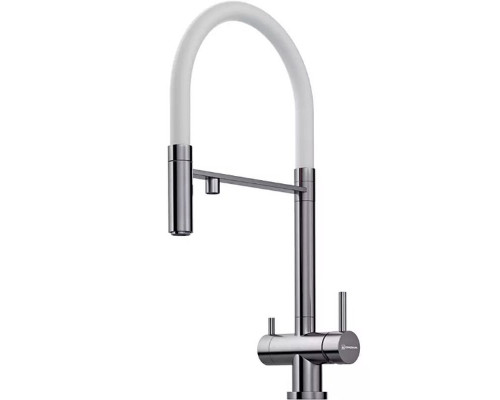 Смеситель для кухни Omoikiri Kanto-BN-WH 4994298 Нержавеющая сталь Белый