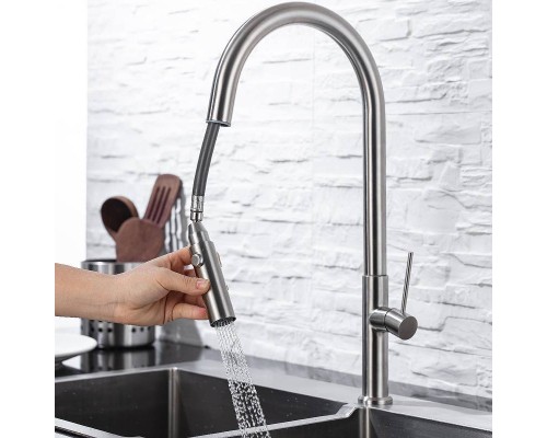 Смеситель для кухни Allen Brau Sprungfeder 5.60002-SS Брашированная сталь