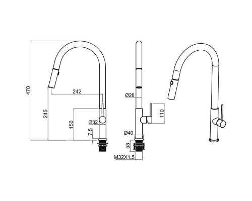 Смеситель для кухни Allen Brau Sprungfeder 5.60002-SS Брашированная сталь