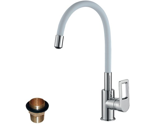 Смеситель для кухни Rossinka Z35-35U-White Белый Хром