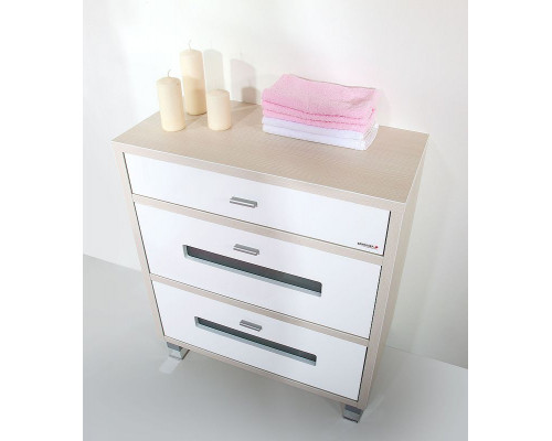 Комод Бриклаер Бали 70 4627125412059 Светлая лиственница Белый глянцевый