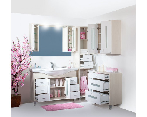 Комод Бриклаер Бали 70 4627125412059 Светлая лиственница Белый глянцевый