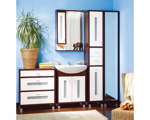 Комод Бриклаер Бали 70 4627125411878 Венге Белый глянцевый