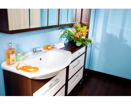 Комод Бриклаер Бали 70 4627125411878 Венге Белый глянцевый