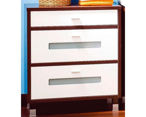 Комод Бриклаер Бали 70 4627125411878 Венге Белый глянцевый