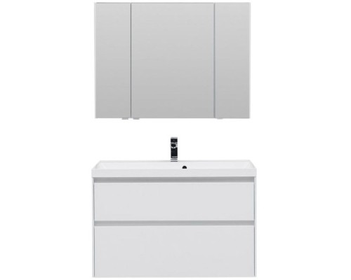 Комплект мебели для ванной Aquanet Гласс 100 240468 Белый