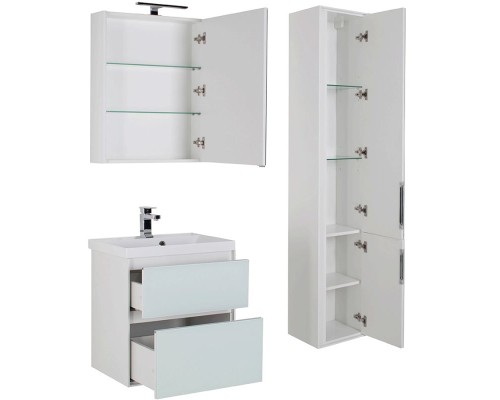Комплект мебели для ванной Aquanet Гласс 60 240458 Белый