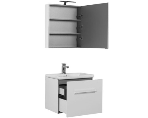Комплект мебели для ванной Aquanet Порто 60 196676 подвесной Белый