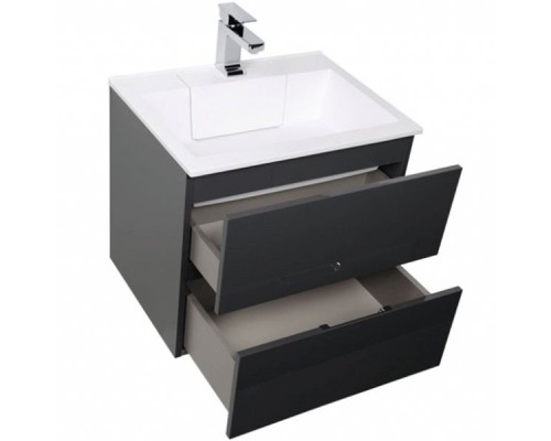 Комплект мебели для ванной Aquanet Алвита 60 184576 подвесной Серый антрацит