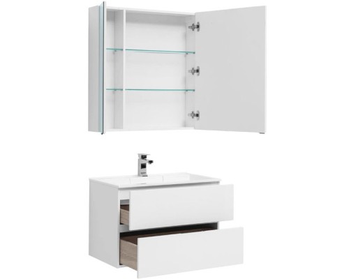 Комплект мебели для ванной Aquanet Алвита 80 237347 подвесной Белый